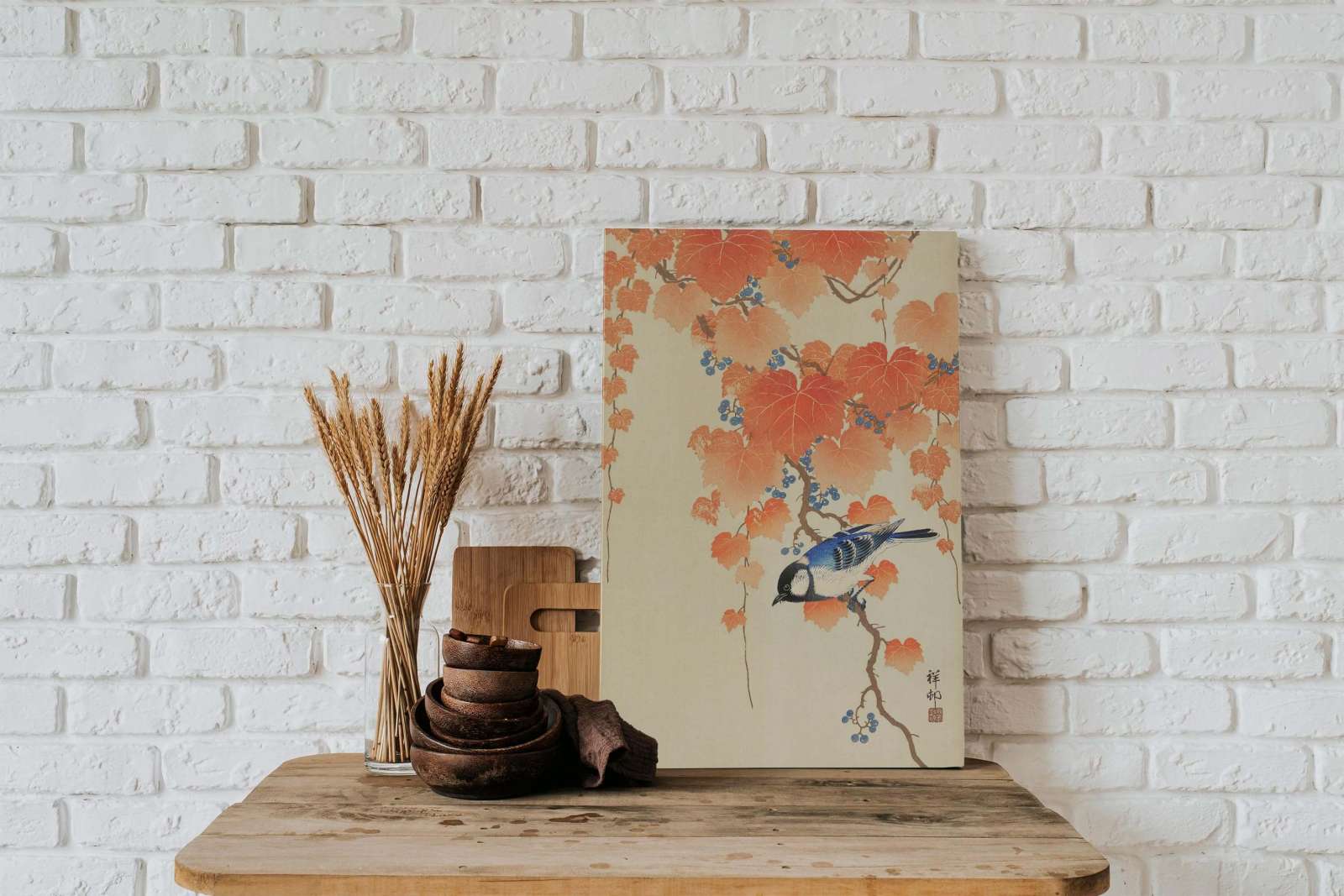 Reprodukcija „Didžioji zylė ant šakelės“, Ohara Koson