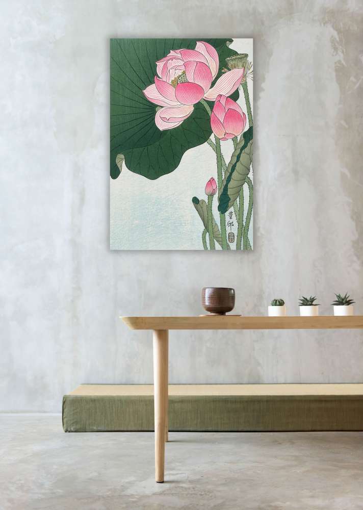Reprodukcija „Žydintis lotosas“, Ohara Koson