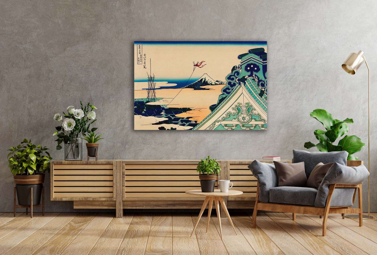 Reprodukcija „Toto Asakusa Honganji“, Katsushika Hokusai