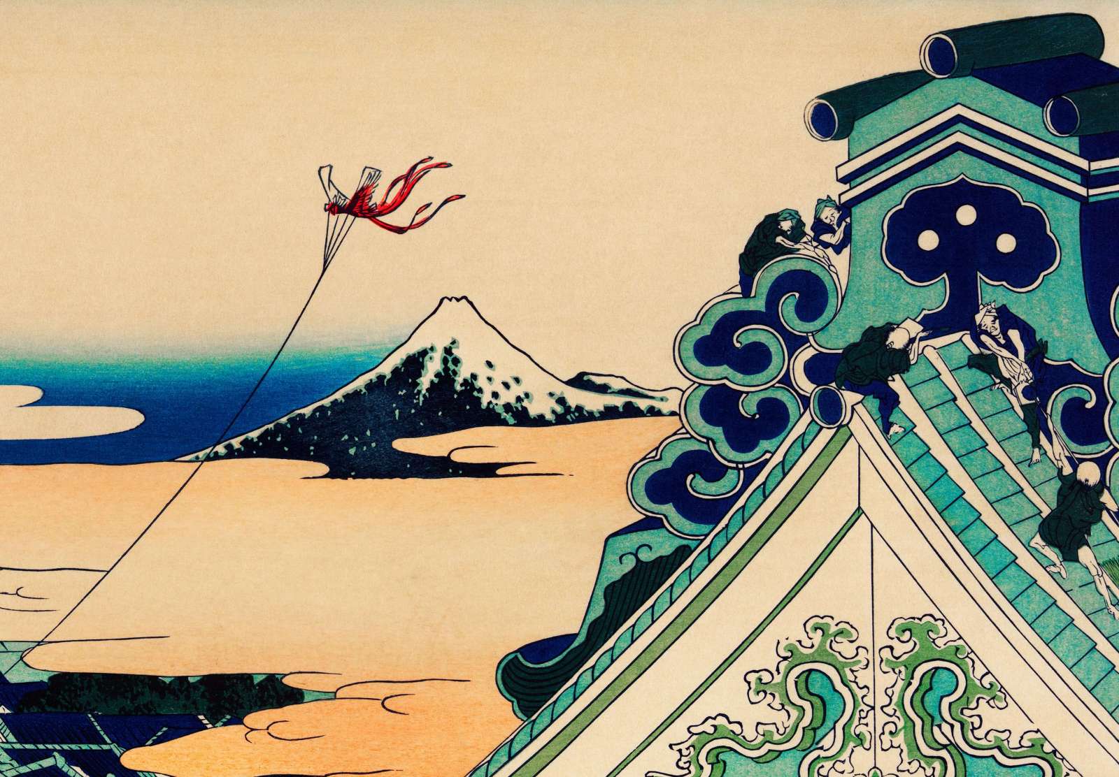 Reprodukcija „Toto Asakusa Honganji“, Katsushika Hokusai