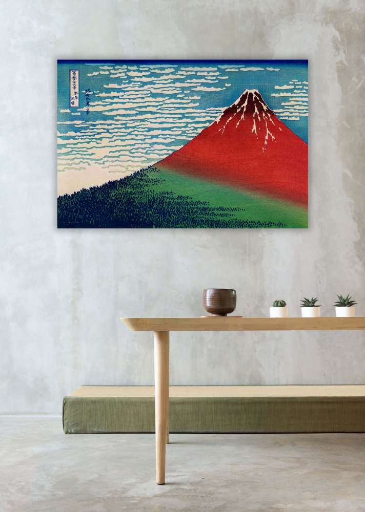 Reprodukcija „Lengvas vėjas, giedras rytas“, Katsushika Hokusai