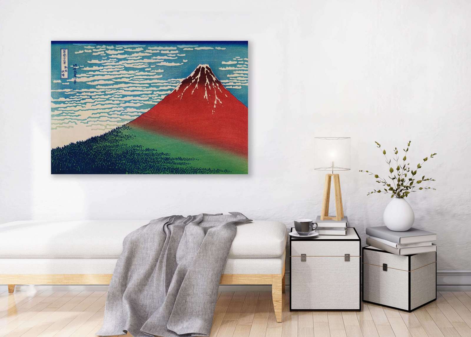 Reprodukcija „Lengvas vėjas, giedras rytas“, Katsushika Hokusai