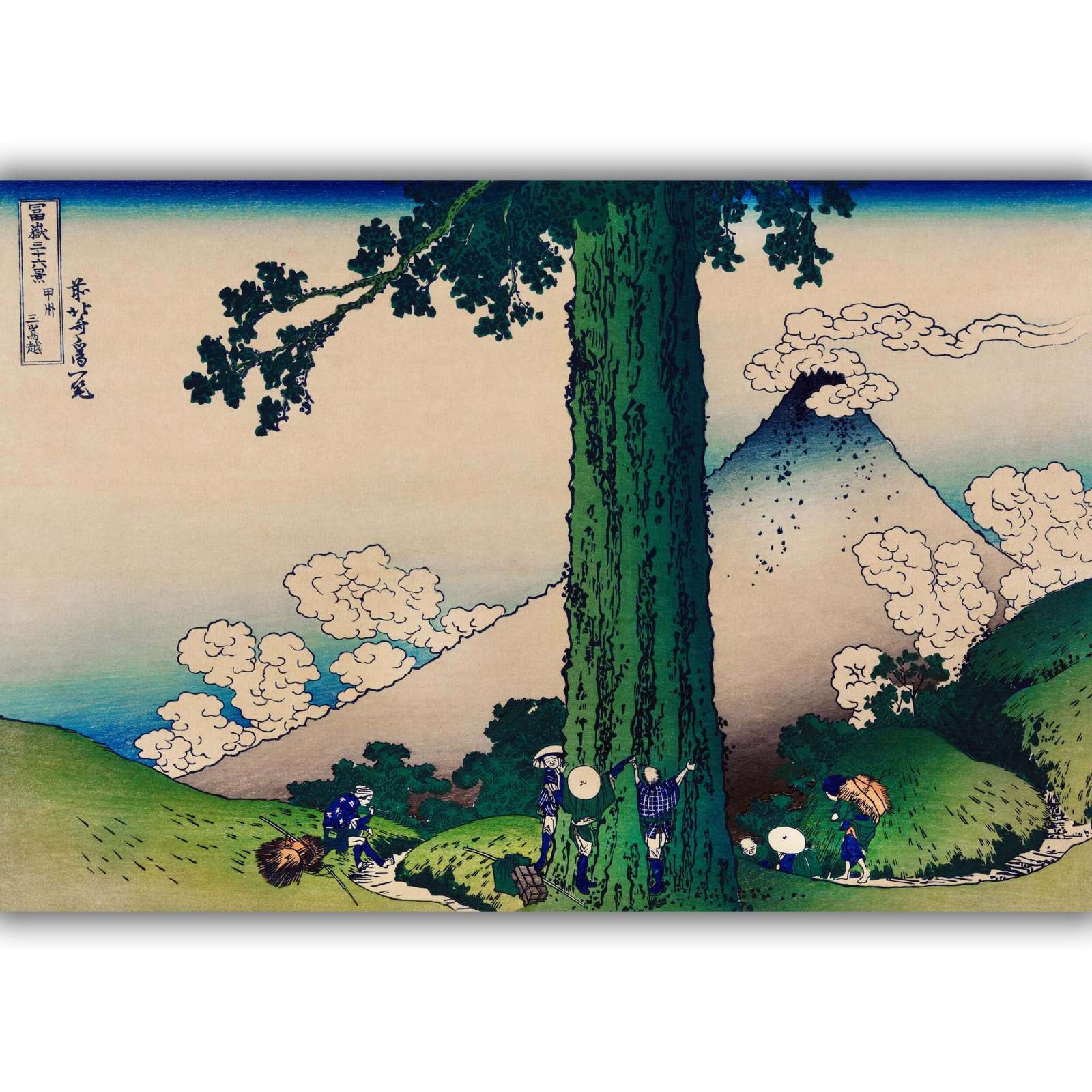 Reprodukcija „Mishima perėja Kai provincijoje“, Katsushika Hokusai