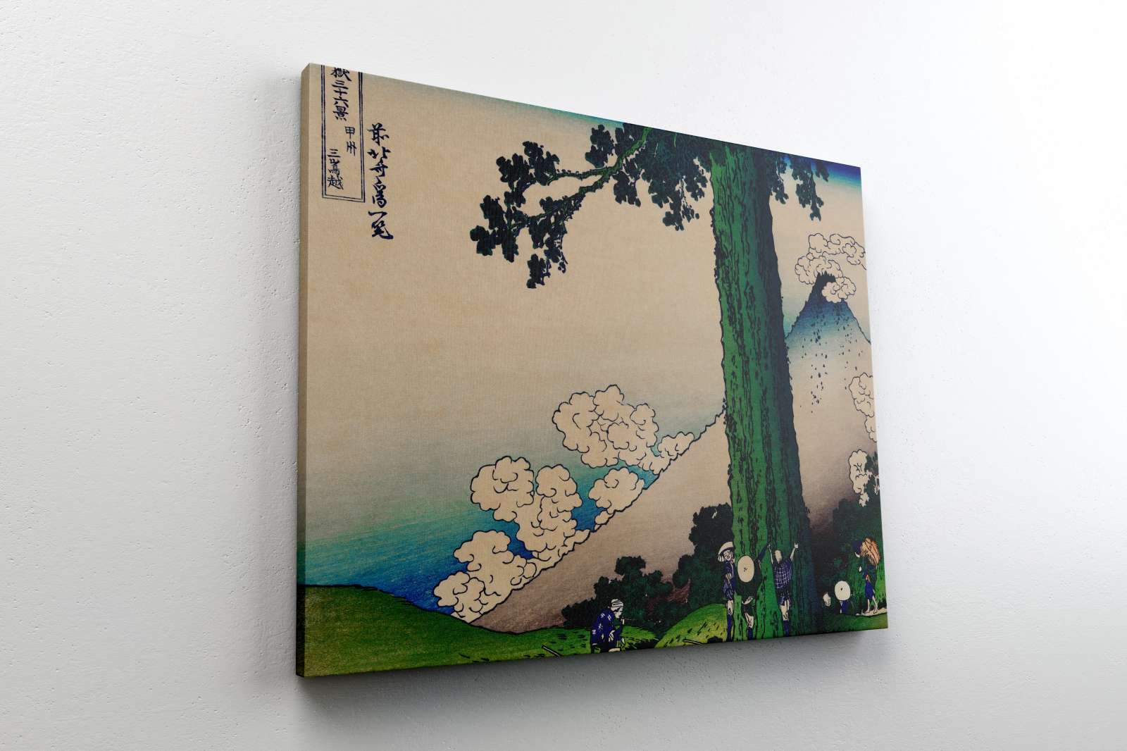 Reprodukcija „Mishima perėja Kai provincijoje“, Katsushika Hokusai