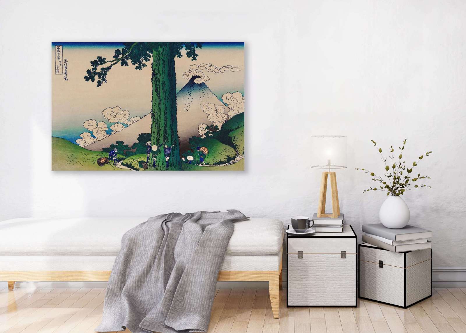 Reprodukcija „Mishima perėja Kai provincijoje“, Katsushika Hokusai