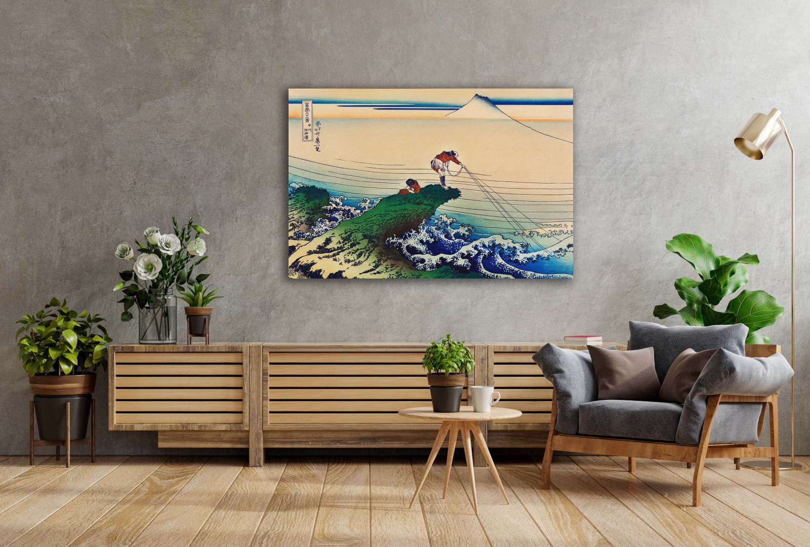 Reprodukcija „Koshu Kajikazawa“, Katsushika Hokusai