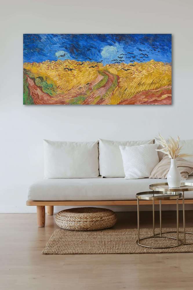 Reprodukcija „Kviečių laukas su varnomis“, Vincent van Gogh