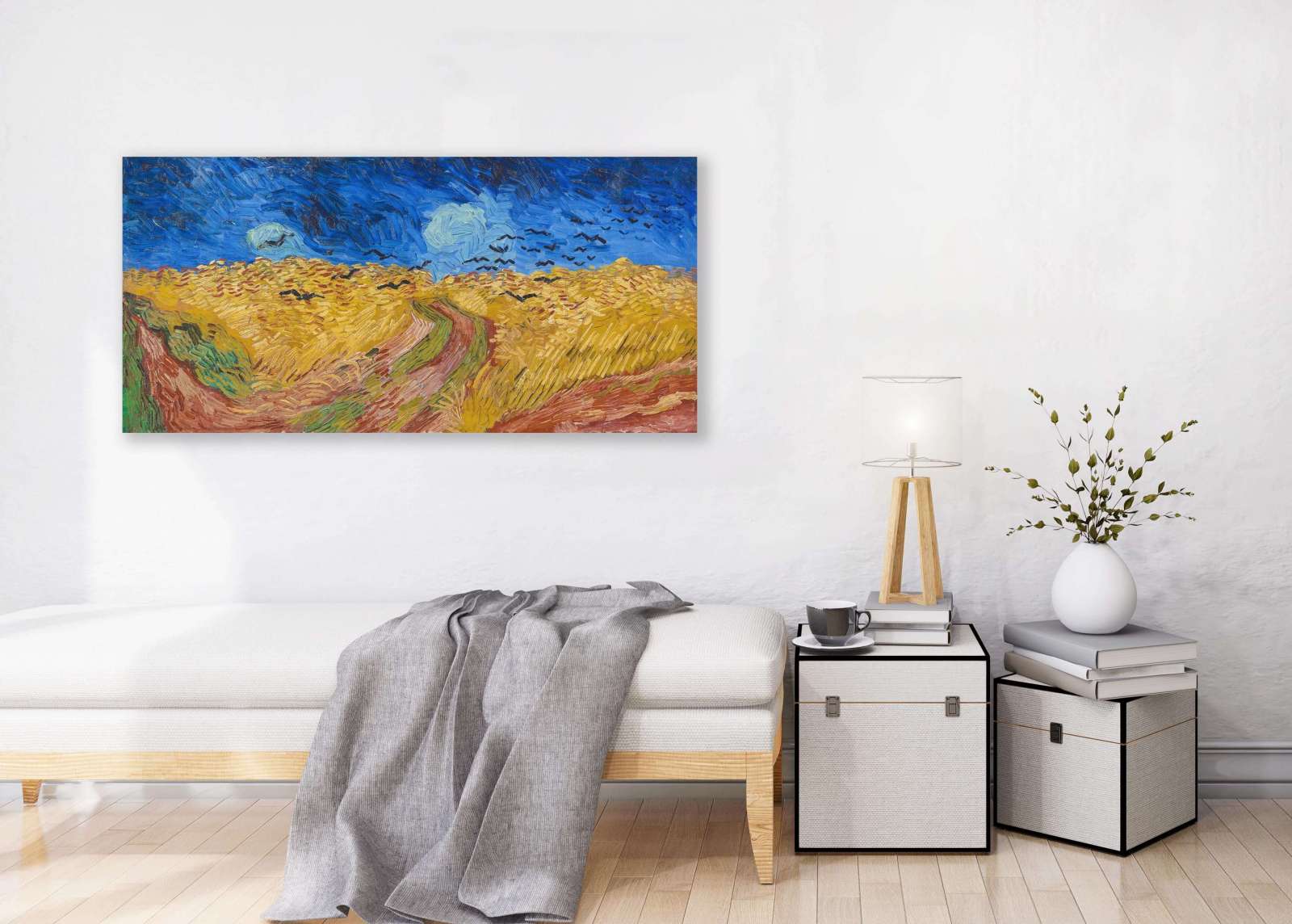 Reprodukcija „Kviečių laukas su varnomis“, Vincent van Gogh