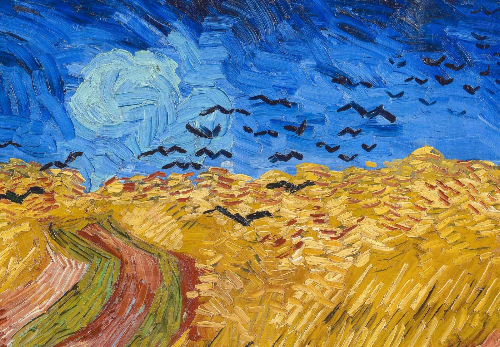 Reprodukcija „Kviečių laukas su varnomis“, Vincent van Gogh