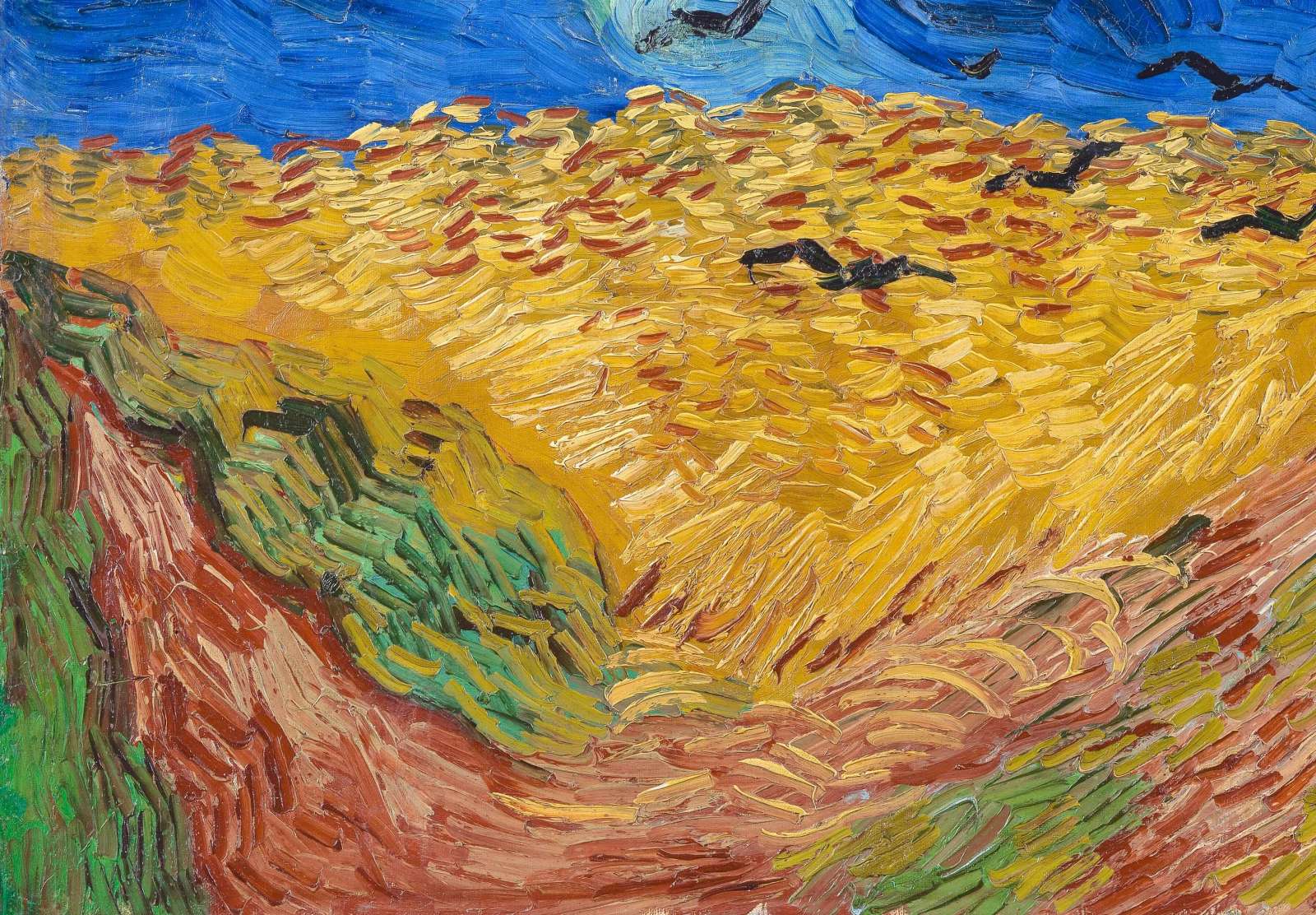 Reprodukcija „Kviečių laukas su varnomis“, Vincent van Gogh