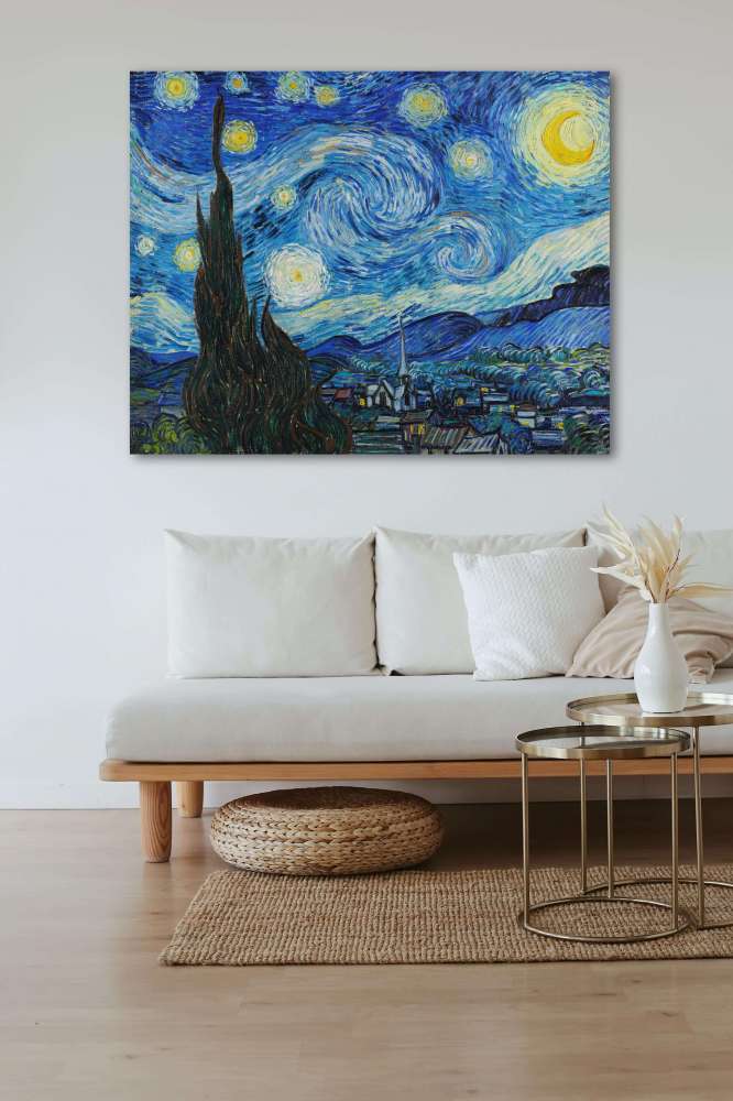 Reprodukcija „Žvaigždėta naktis“, Vincent van Gogh (1889)