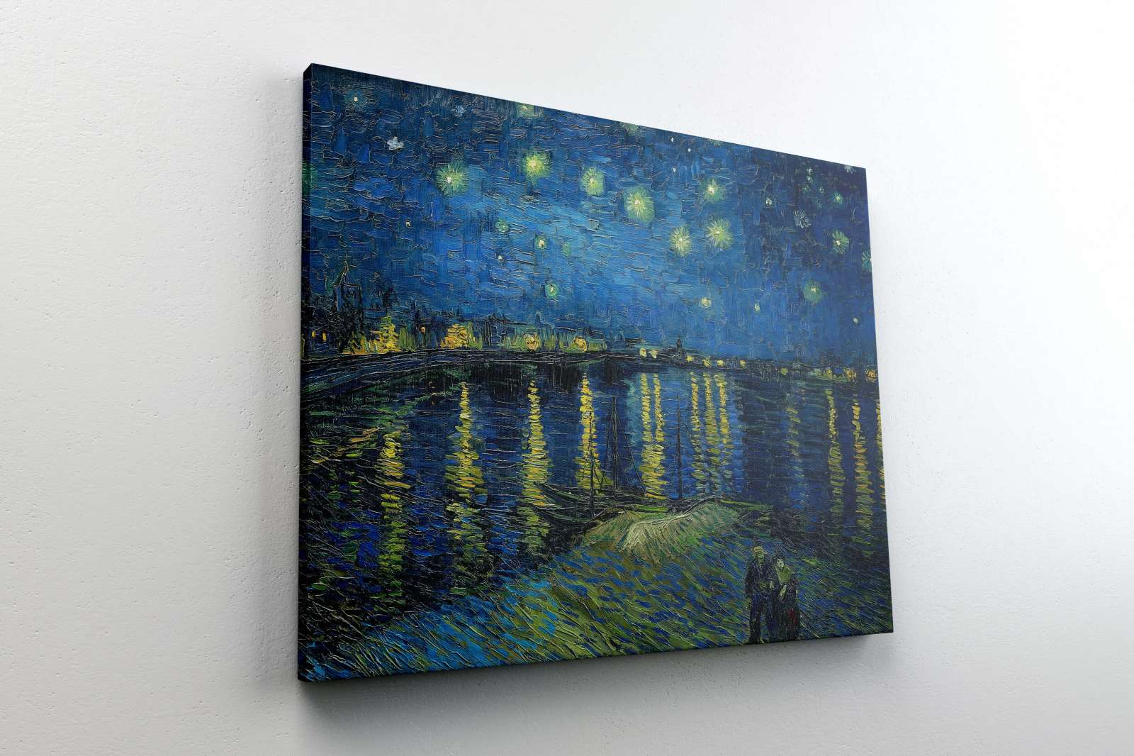 Reprodukcija „Žvaigždėta naktis virš Ronos“, Vincent van Gogh (1888)