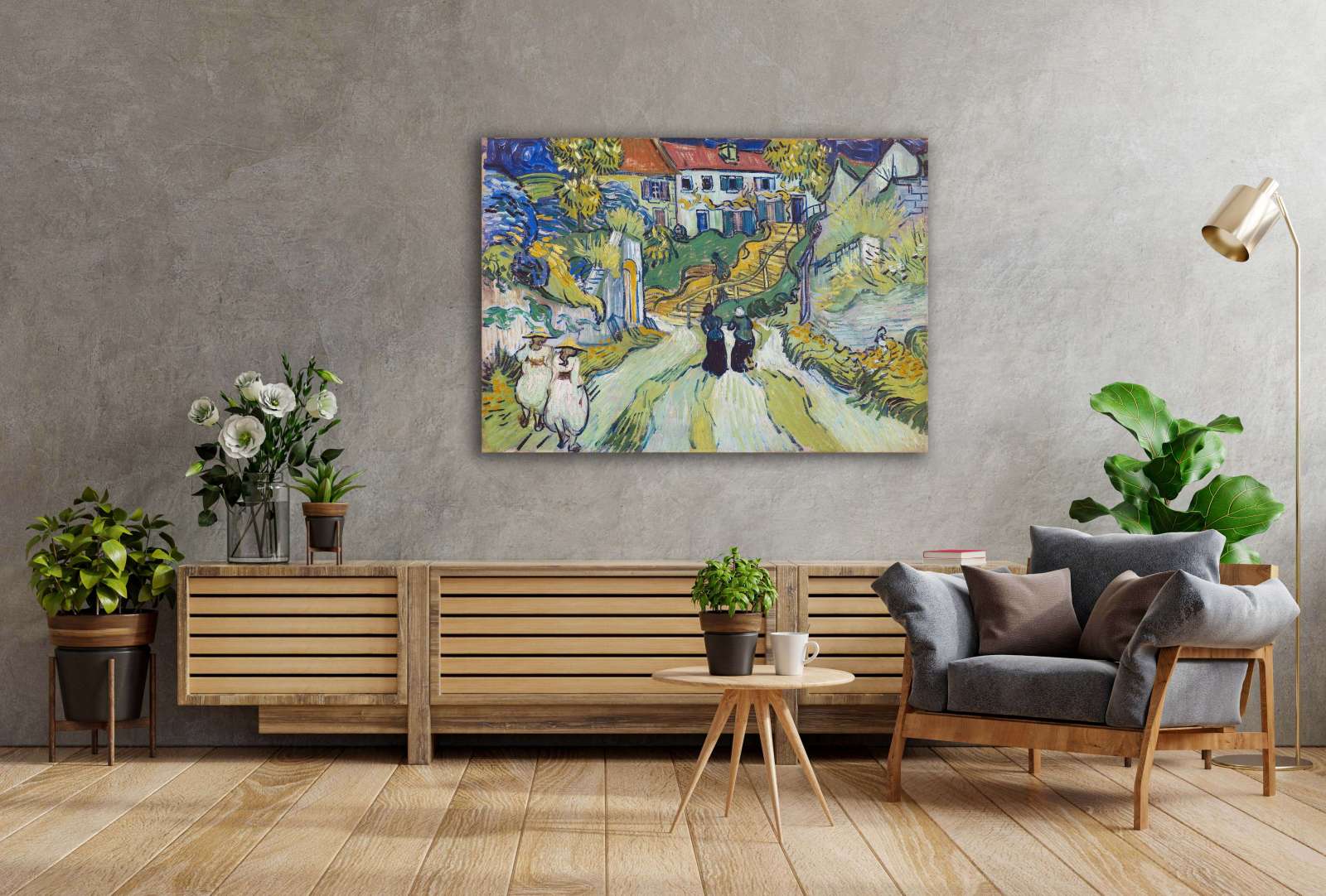 Reprodukcija „Auvers laiptai“, Vincent van Gogh (1890)