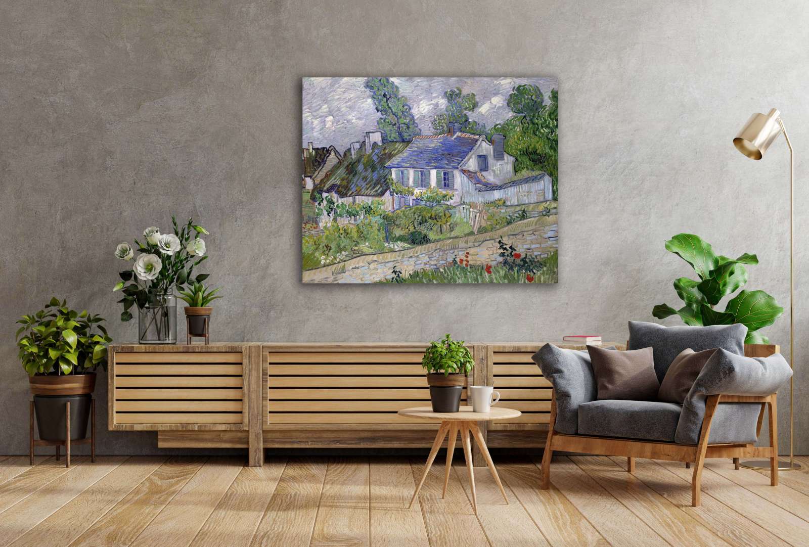 Reprodukcija „Auvers namai“, Vincent van Gogh (1890)