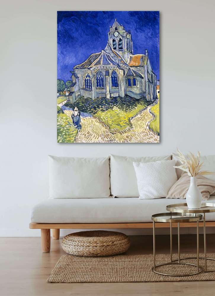 Reprodukcija „Auvers sur Oise bažnyčia“, Vincent van Gogh (1890)