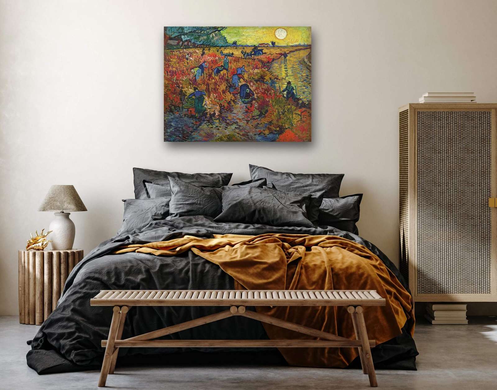 Reprodukcija „Raudonas vynuogynas“, Vincent van Gogh (1888)