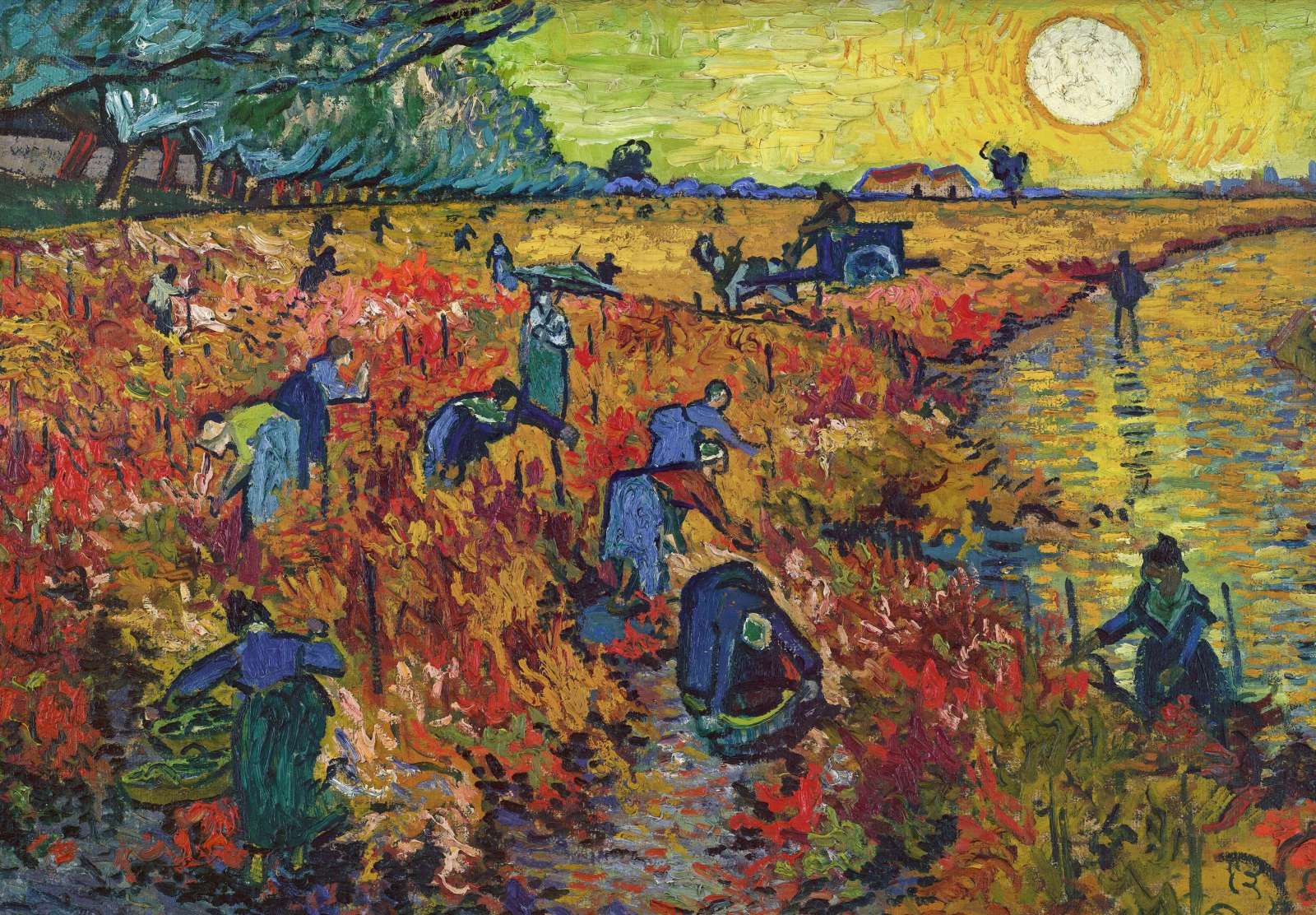 Reprodukcija „Raudonas vynuogynas“, Vincent van Gogh (1888)