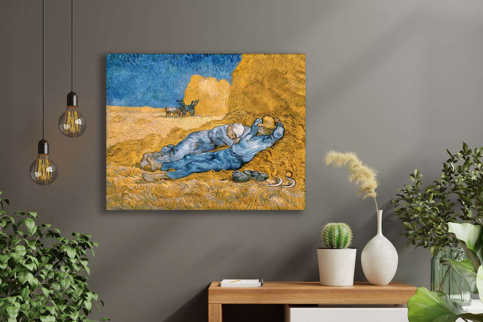 Reprodukcija „Siesta“, Vincent van Gogh (1890)