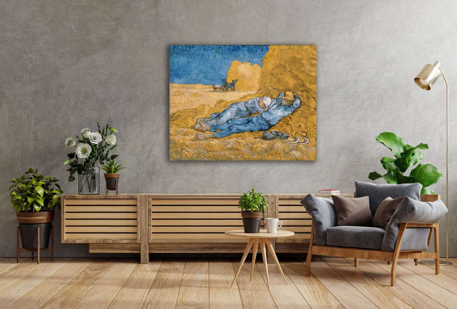 Reprodukcija „Siesta“, Vincent van Gogh (1890)