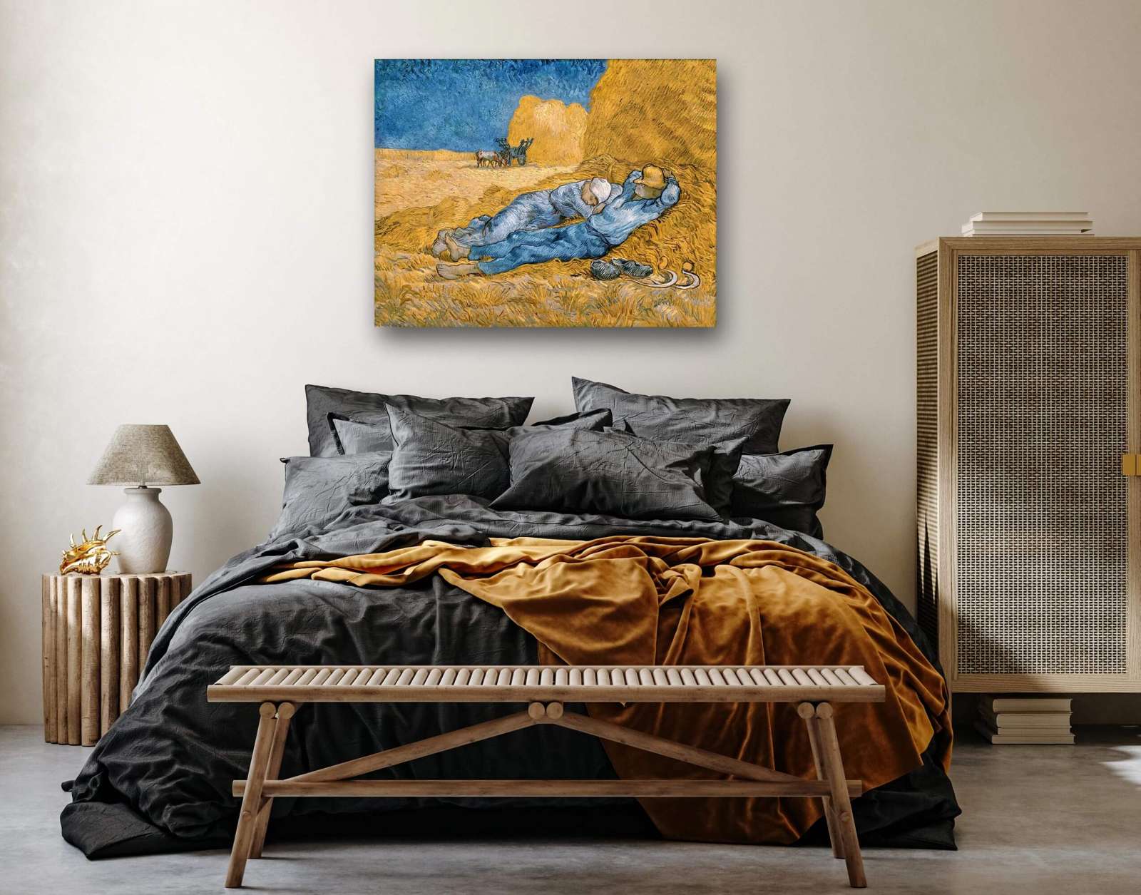 Reprodukcija „Siesta“, Vincent van Gogh (1890)