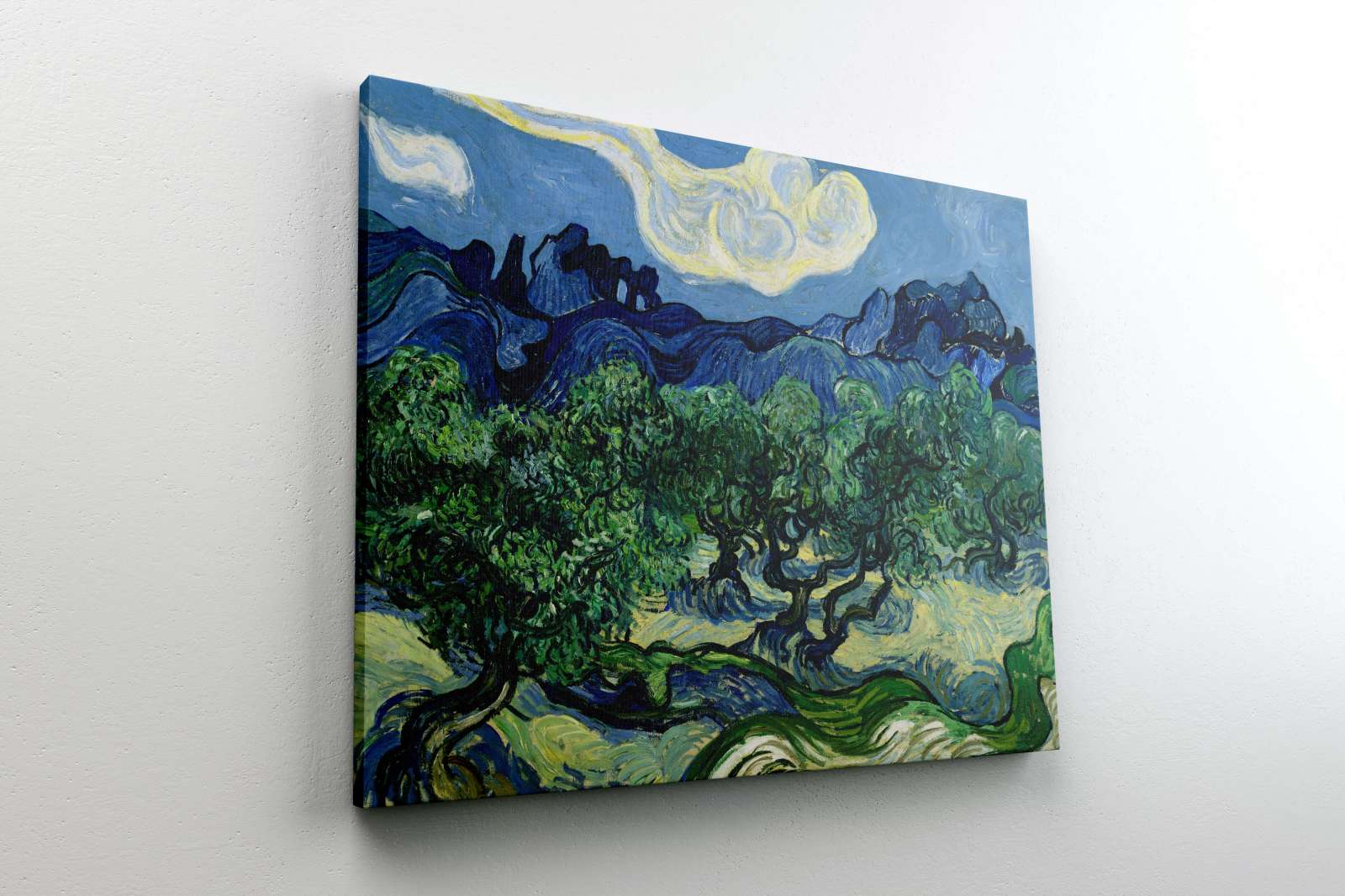 Reprodukcija „Alyvmedžiai Alpėse“, Vincent van Gogh (1889)