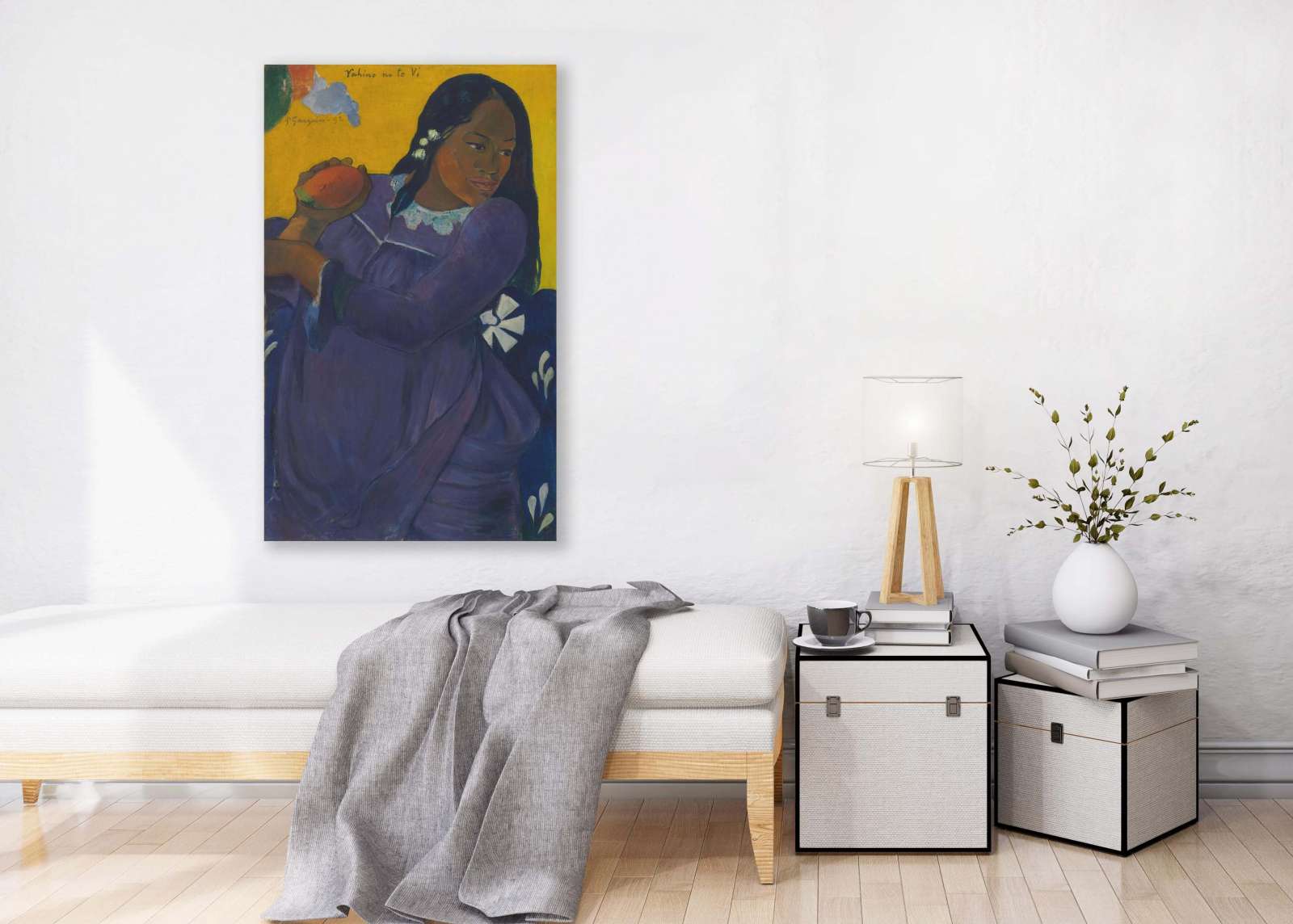 Reprodukcija „Moteris su mango“, Paul Gauguin (1892)