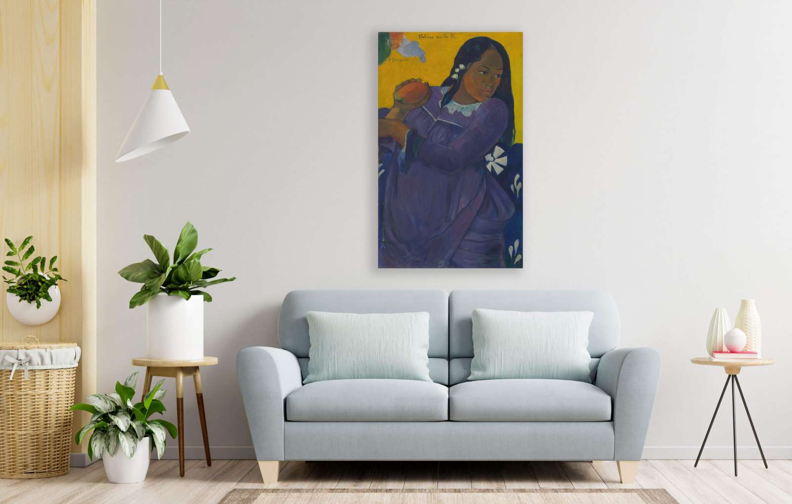 Reprodukcija „Moteris su mango“, Paul Gauguin (1892)