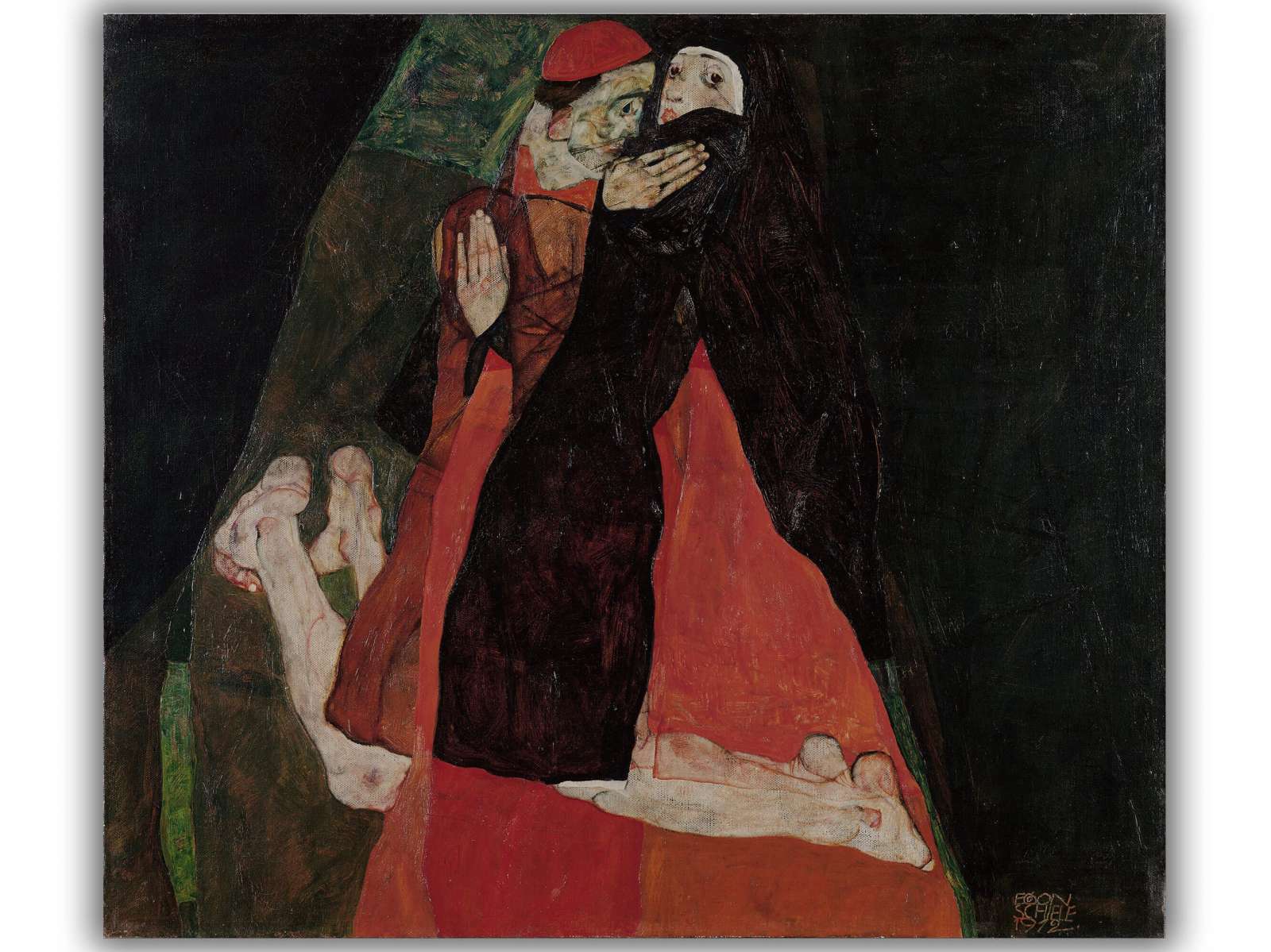 Reprodukcija „Kardinolas ir vienuolė“, Egon Schiele (1912)