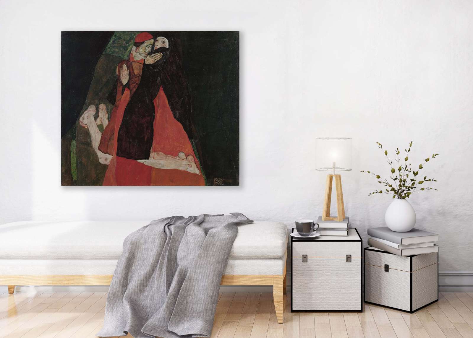Reprodukcija „Kardinolas ir vienuolė“, Egon Schiele (1912)