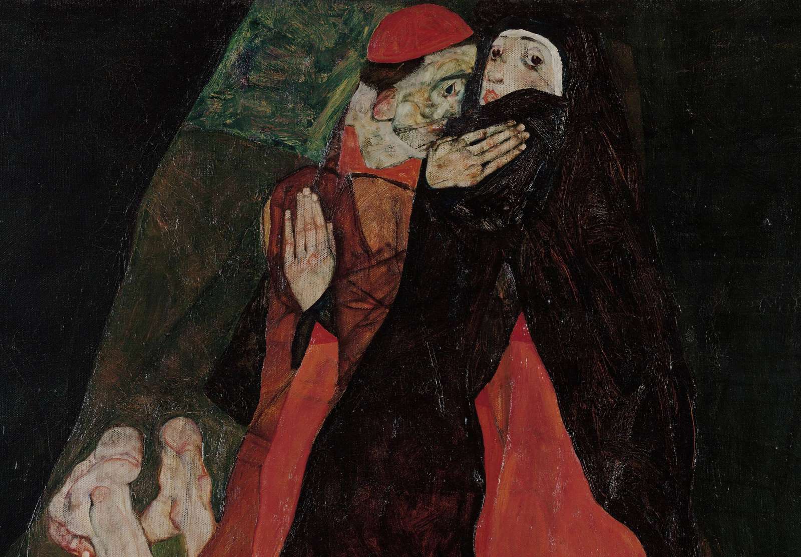 Reprodukcija „Kardinolas ir vienuolė“, Egon Schiele (1912)