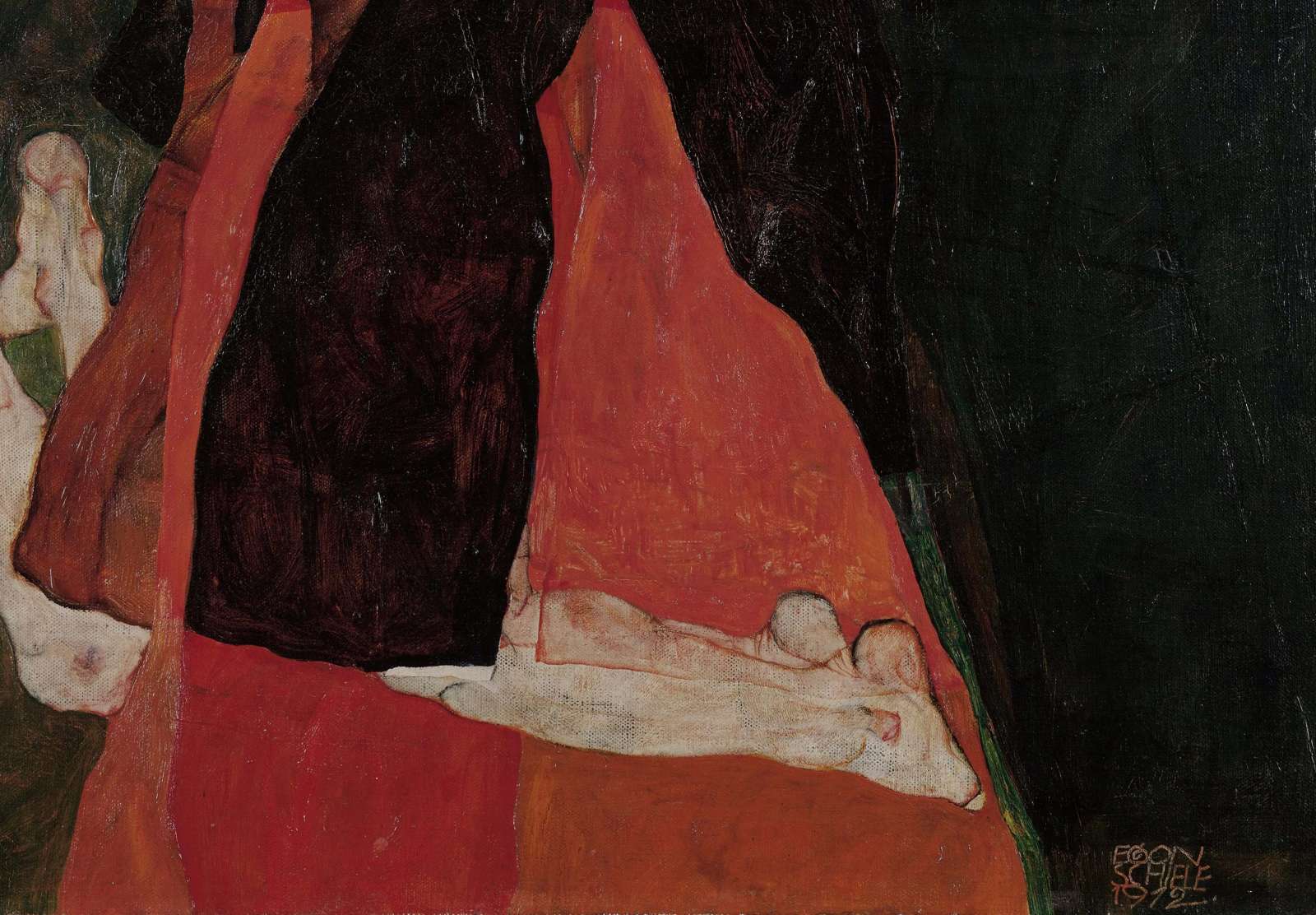 Reprodukcija „Kardinolas ir vienuolė“, Egon Schiele (1912)