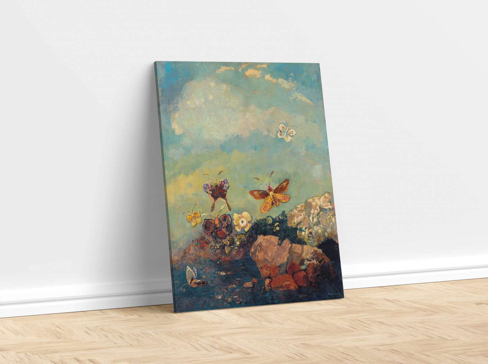 Reprodukcija „Drugeliai“, Odilon Redon (1910)