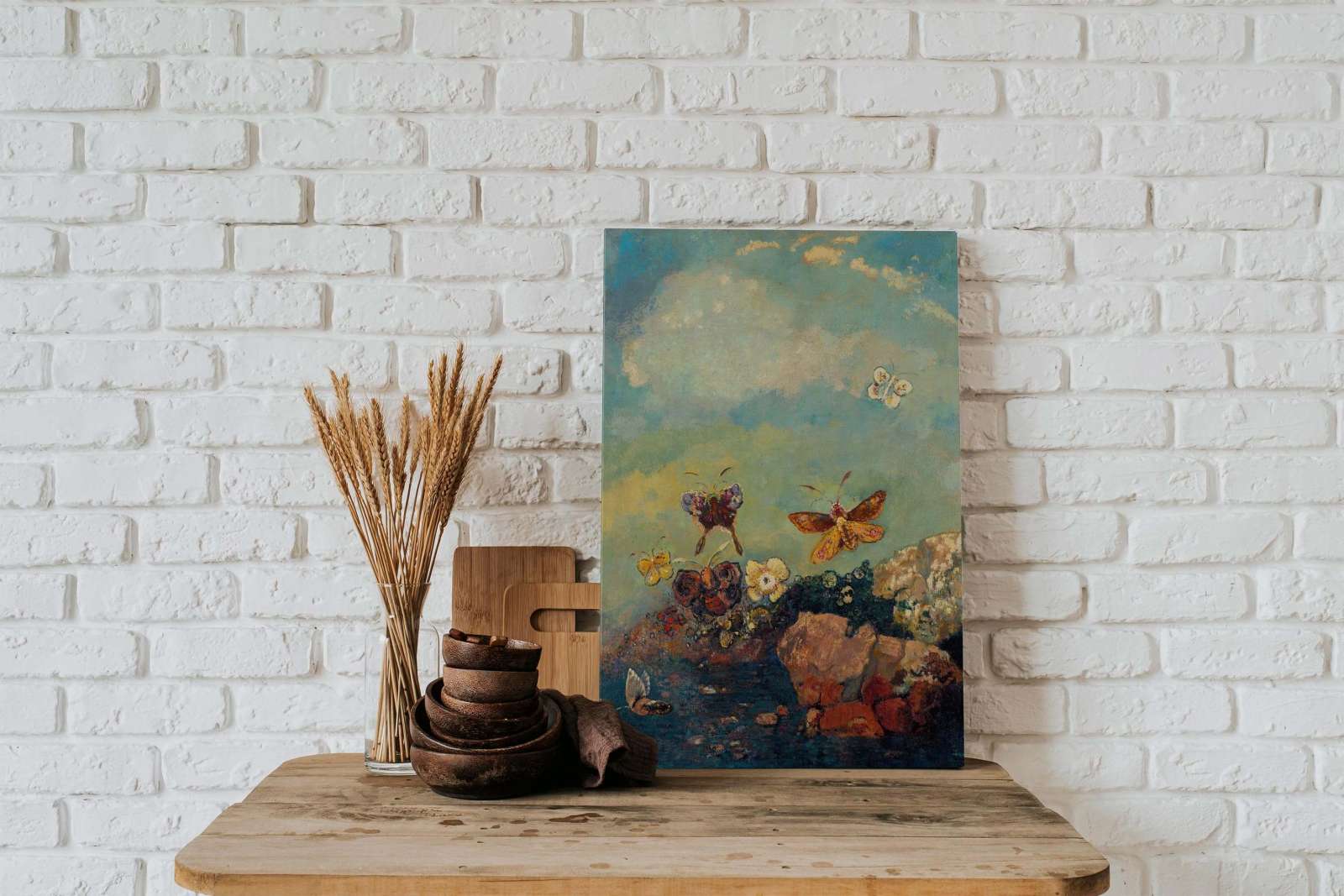 Reprodukcija „Drugeliai“, Odilon Redon (1910)