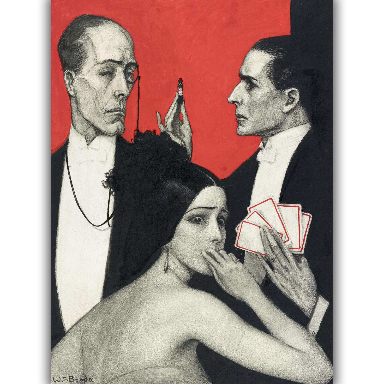 Reprodukcija „Pokeris“, Wladyslaw Theodore Benda (1922)