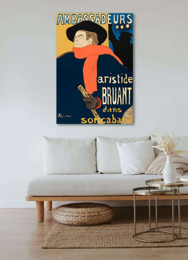 Reprodukcija „Aristide Bruant“, Henri de Toulouse–Lautrec