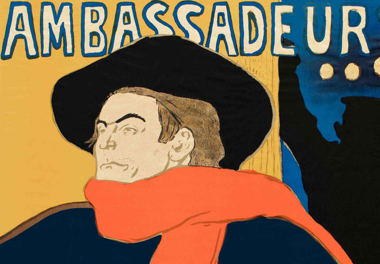 Reprodukcija „Aristide Bruant“, Henri de Toulouse–Lautrec