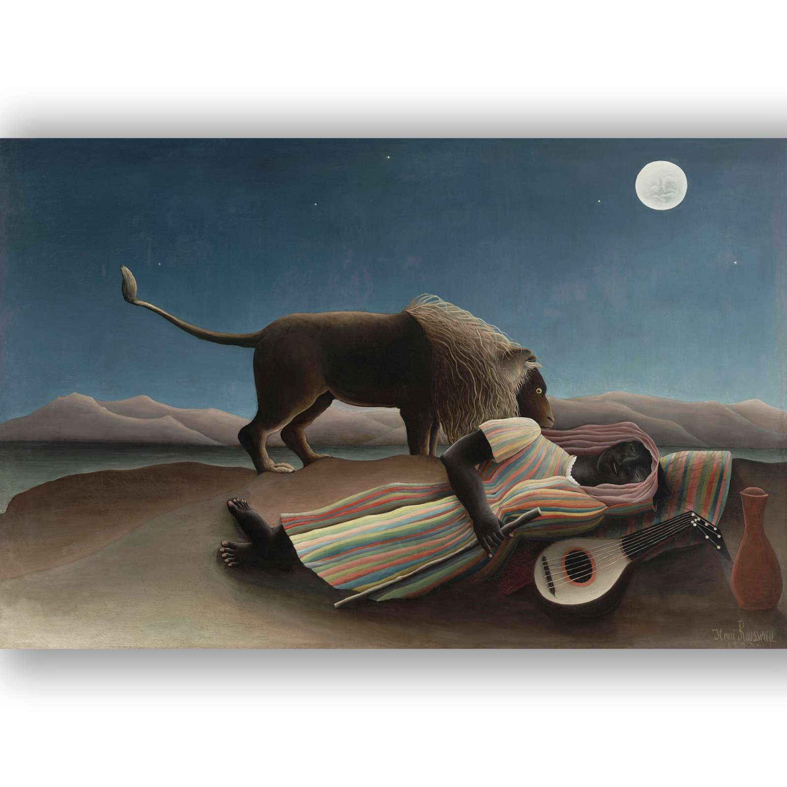 Reprodukcija „Miegantis romas“, Henri Rousseau