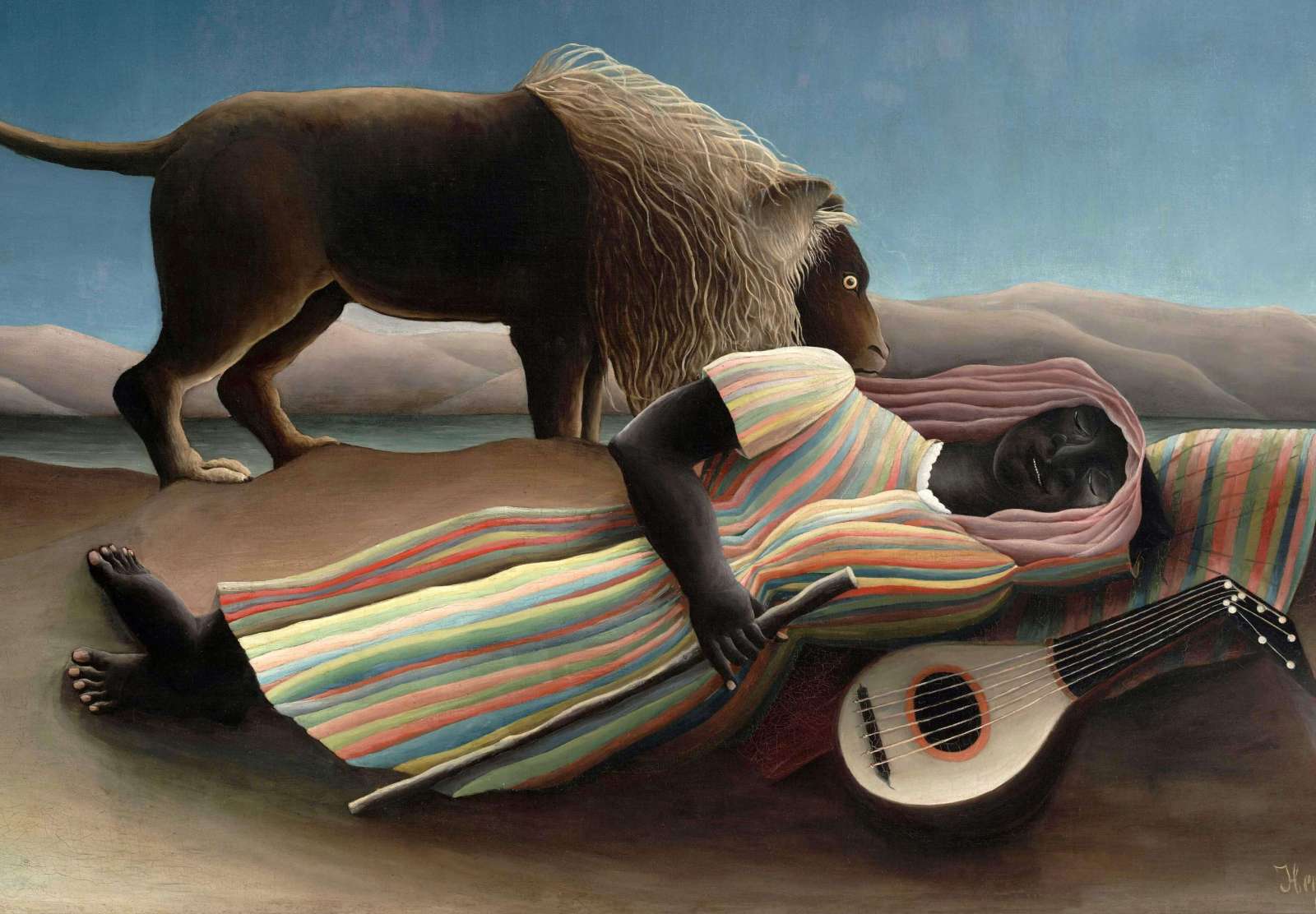 Reprodukcija „Miegantis romas“, Henri Rousseau