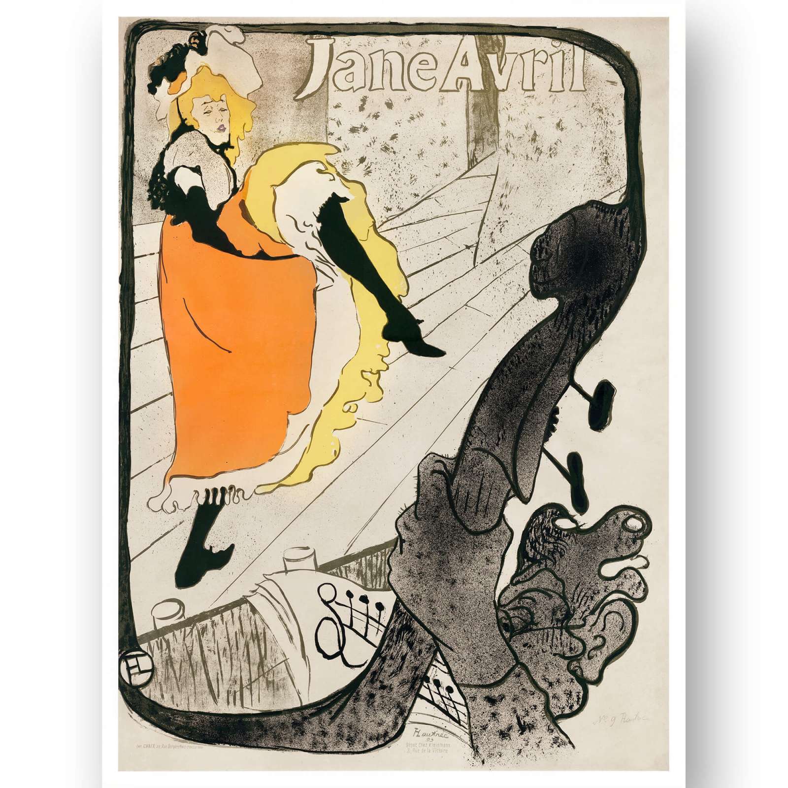 Reprodukcija „Jane Avril“, Henri de Toulouse–Lautrec