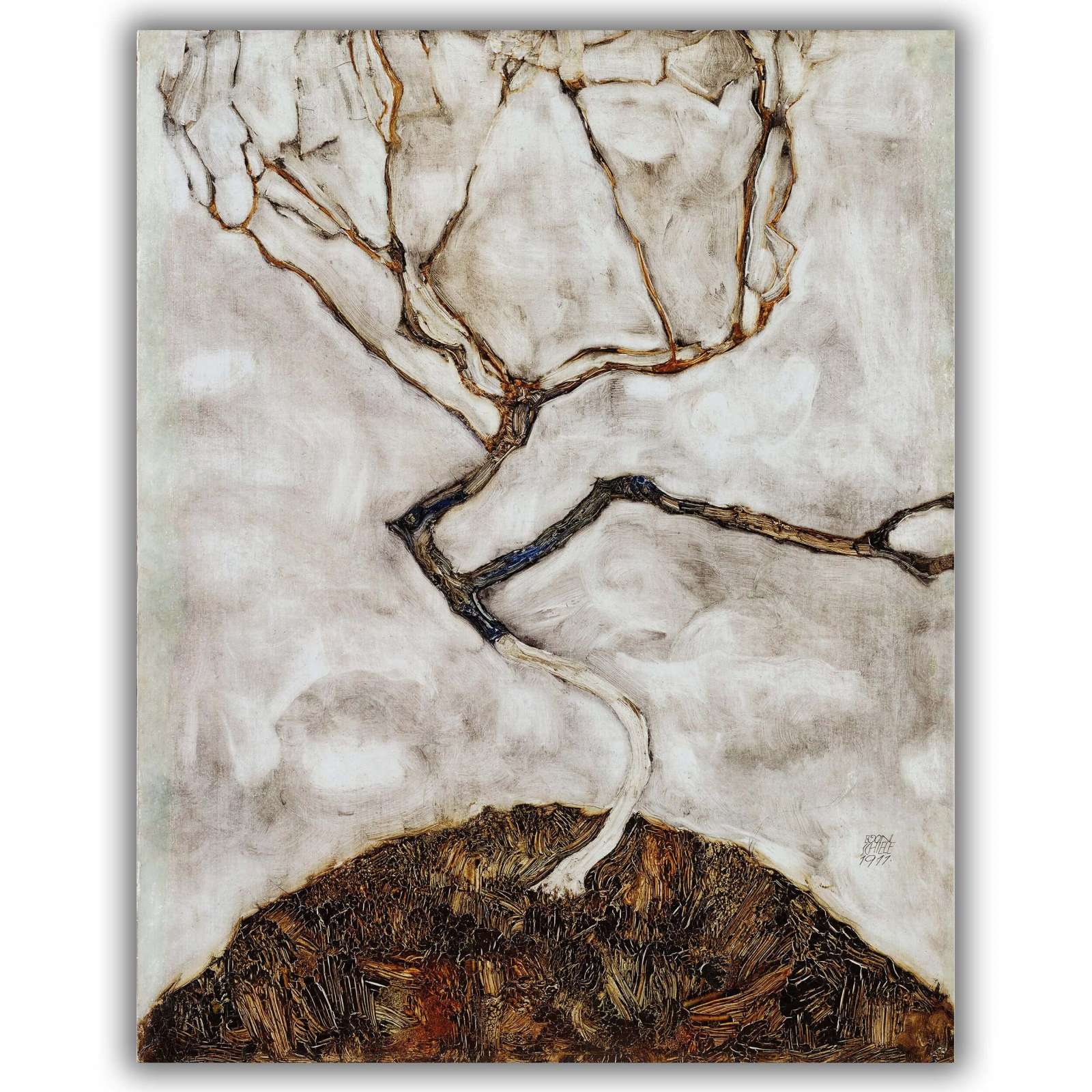 Reprodukcija „Medelis vėlyvą rudenį“, Egon Schiele (1911)