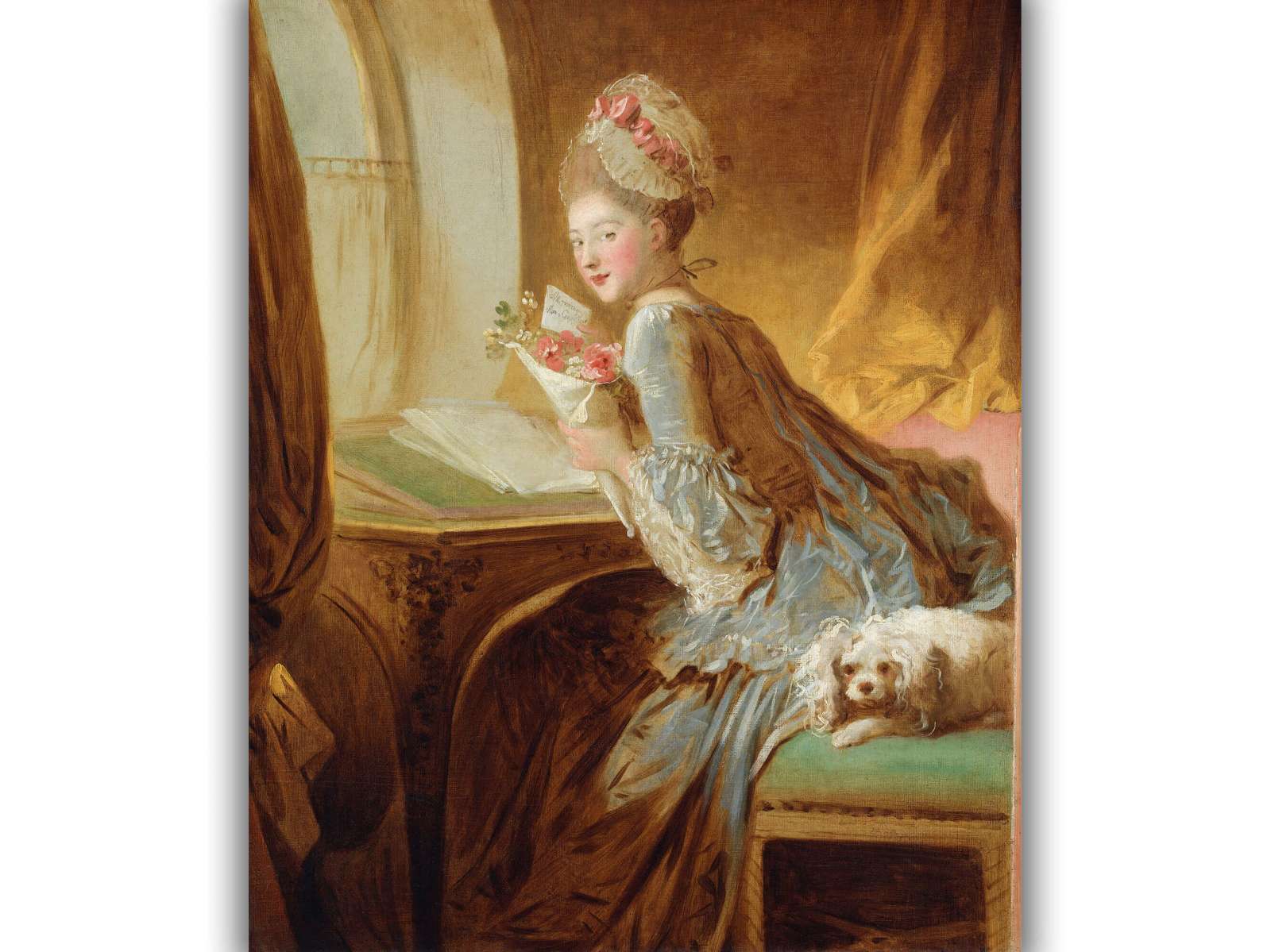 Reprodukcija „Meilės laiškas“, Jean Honoré Fragonard