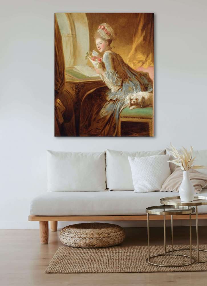 Reprodukcija „Meilės laiškas“, Jean Honoré Fragonard