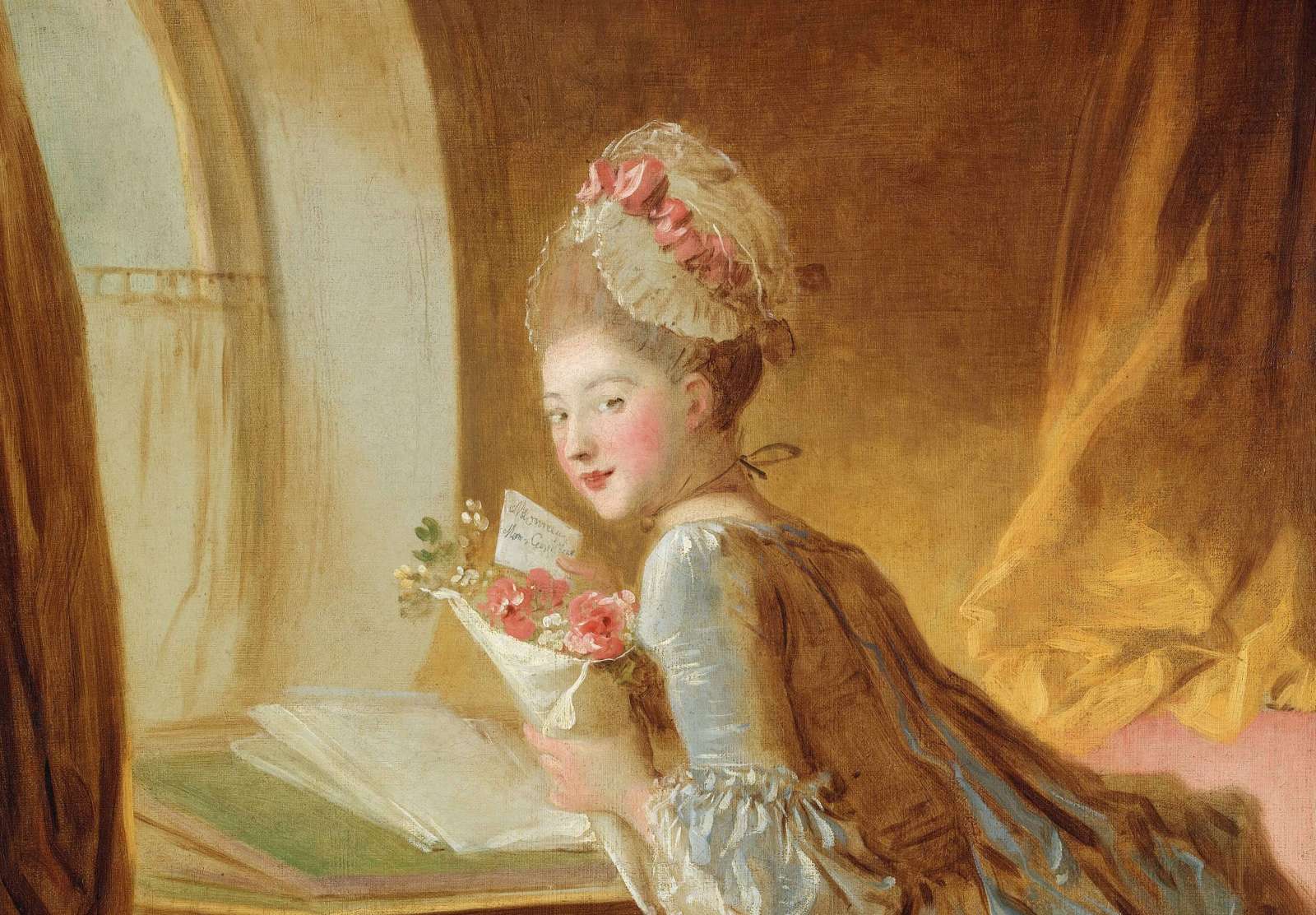Reprodukcija „Meilės laiškas“, Jean Honoré Fragonard