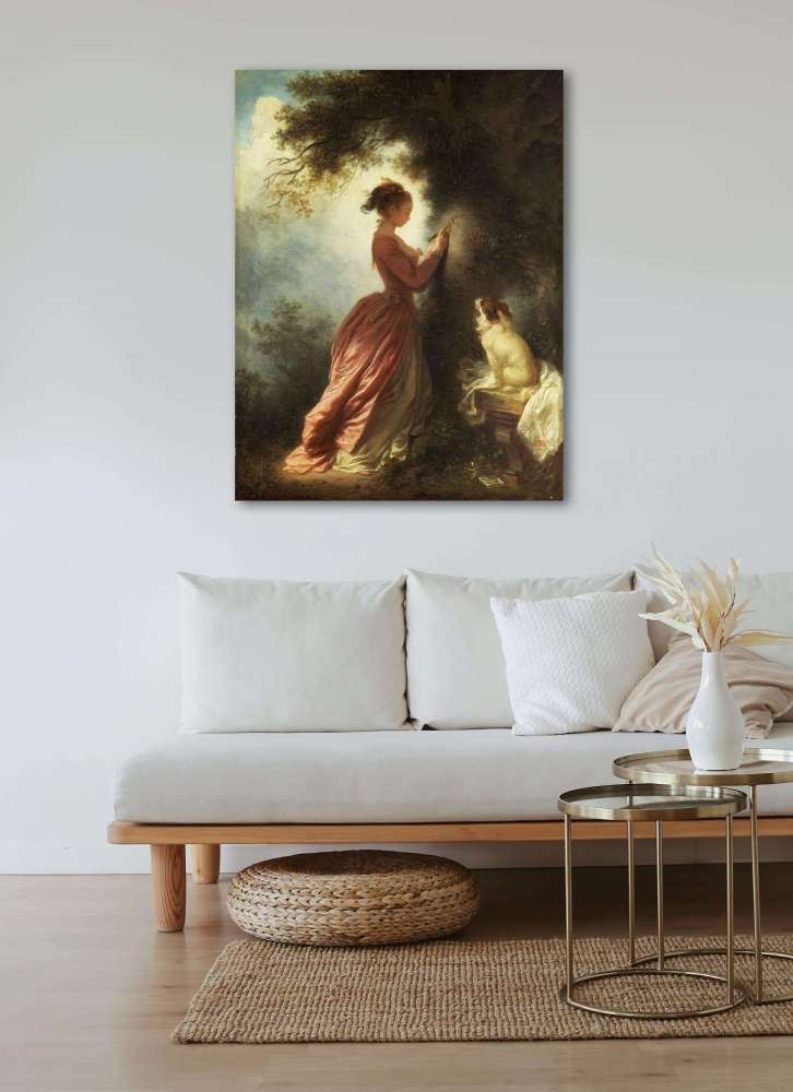 Reprodukcija „Suvenyras“, Jean Honoré Fragonard (1775)