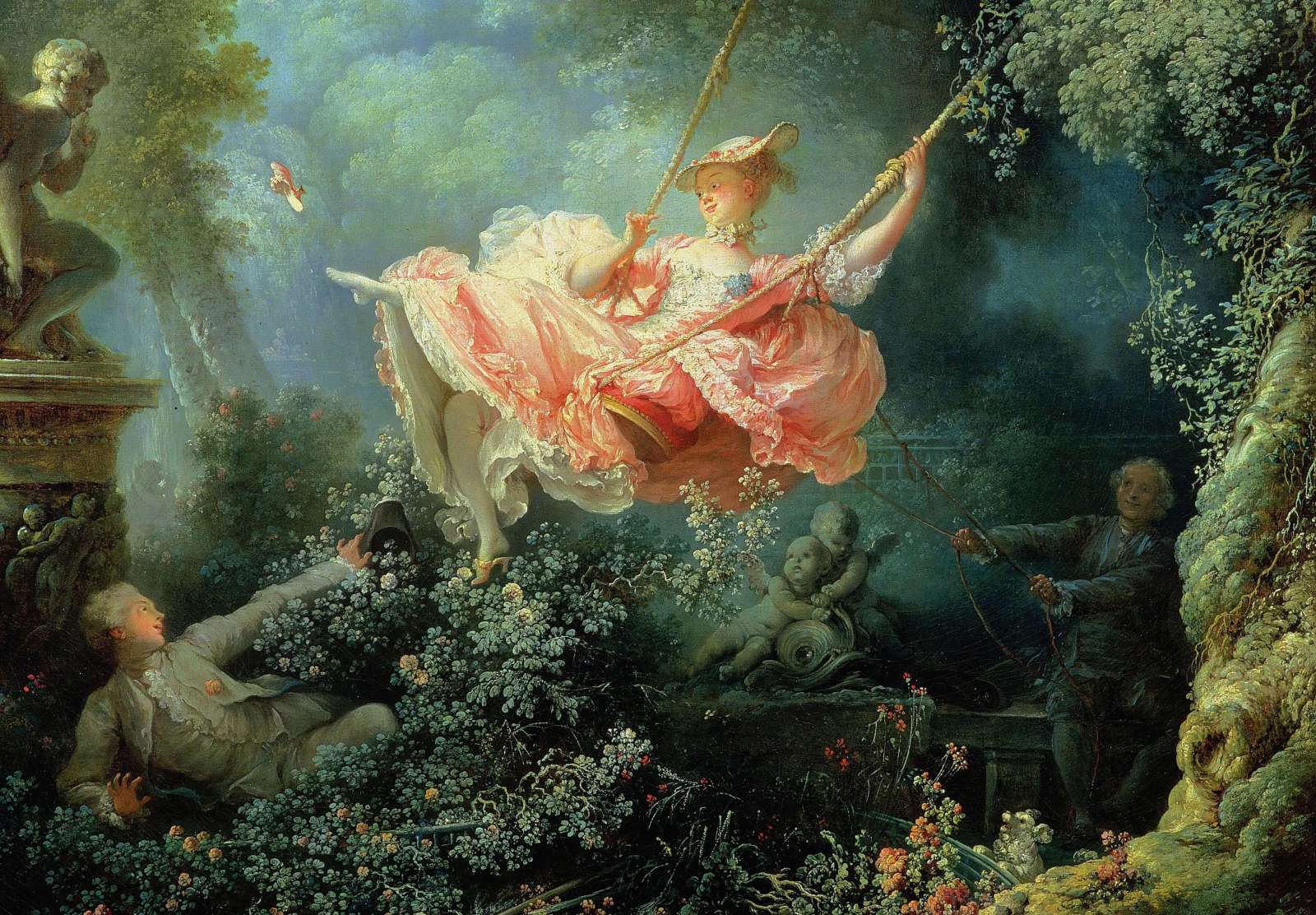 Reprodukcija „Supynės“, Jean Honoré Fragonard (1767)