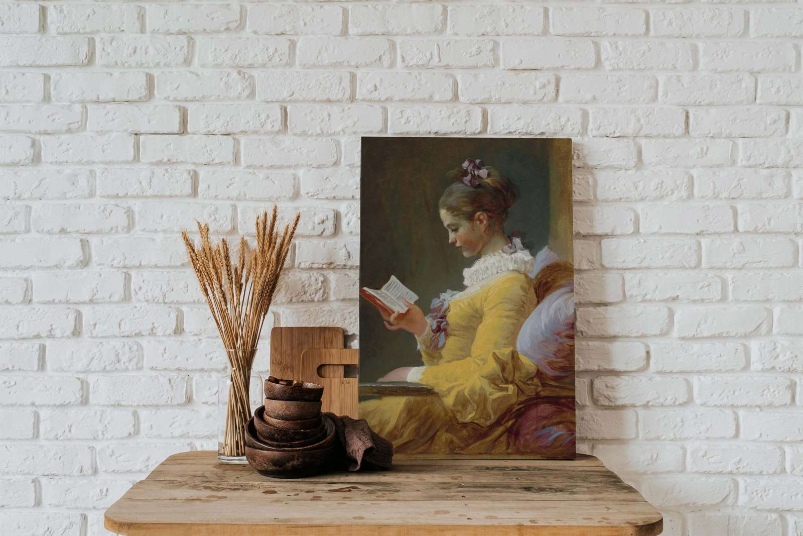 Reprodukcija „Skaitanti mergina“, Jean Honoré Fragonard (1769)