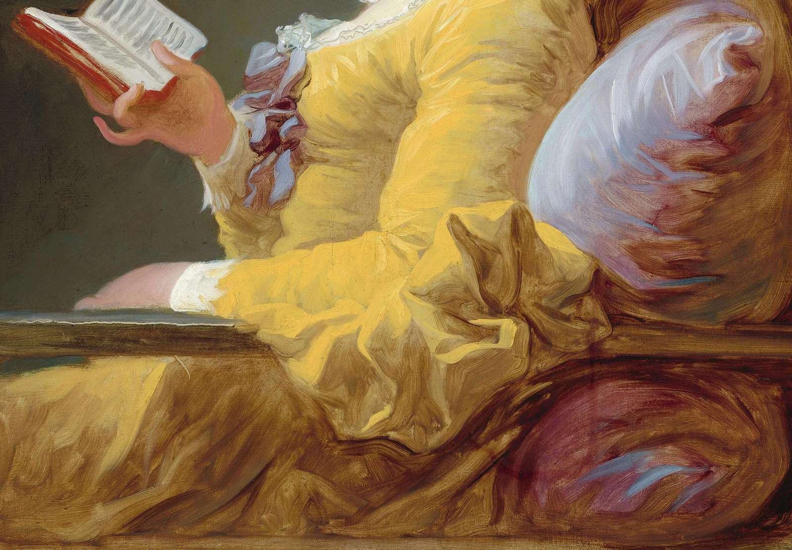 Reprodukcija „Skaitanti mergina“, Jean Honoré Fragonard (1769)