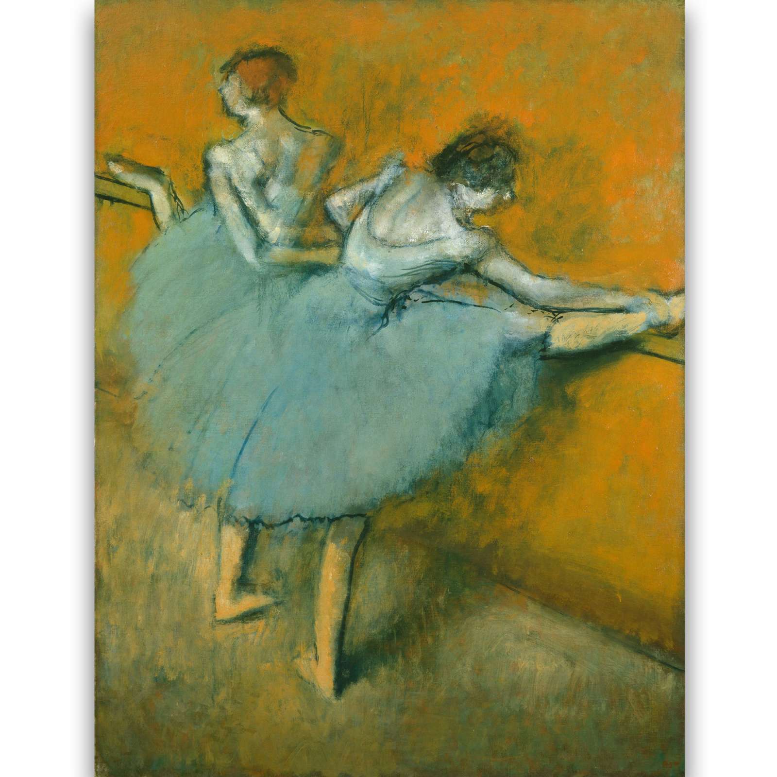 Reprodukcija „Šokėjos prie stovo“, Edgar Degas