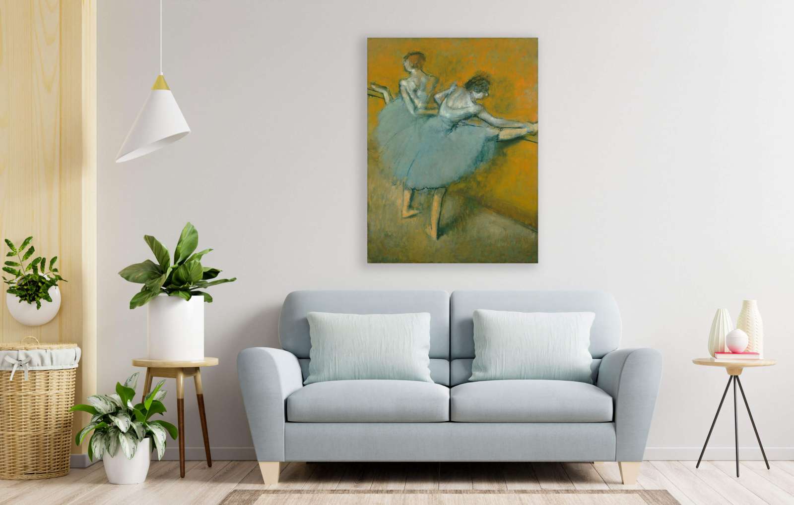 Reprodukcija „Šokėjos prie stovo“, Edgar Degas