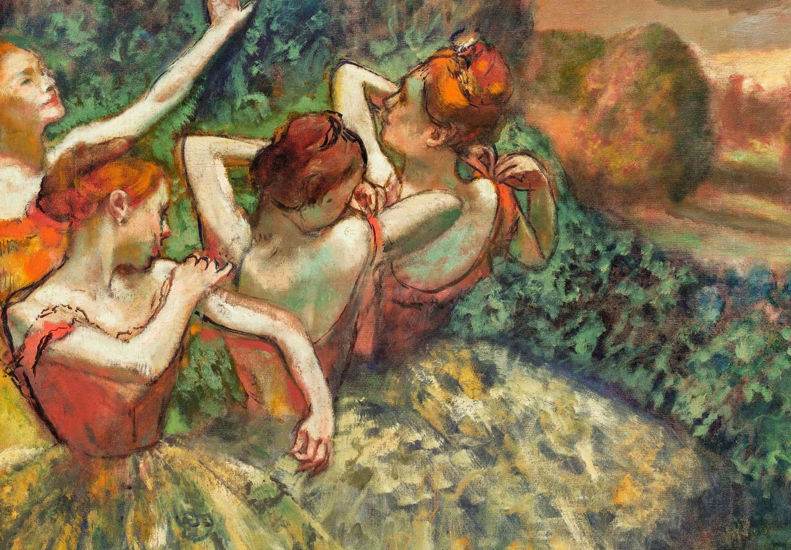 Reprodukcija „Keturios šokėjos“, Edgar Degas (1899)